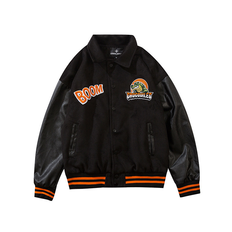 2020 Leather Letter Embroidered Sleeve Baseball Hip Streetwear Rock Cotton Winter Outwear Jacket 7i3h, Purple 
2020 Leather Letter Embroidered Sleeve Baseball Hip Streetwear Rock Cotton Winter Outwear Jacket 7i3h, Purple
