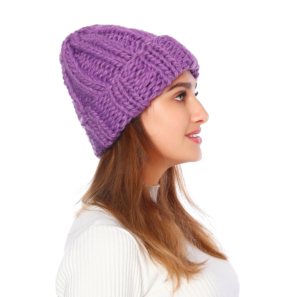 Women Knit Hat Winter Solid Color Simple Thick Wool Warm Ear Protection Hat Europe and America Fashion Beanie
Women Knit Hat Winter Solid Color Simple Thick Wool Warm Ear Protection Hat Europe and America Fashion Beanie