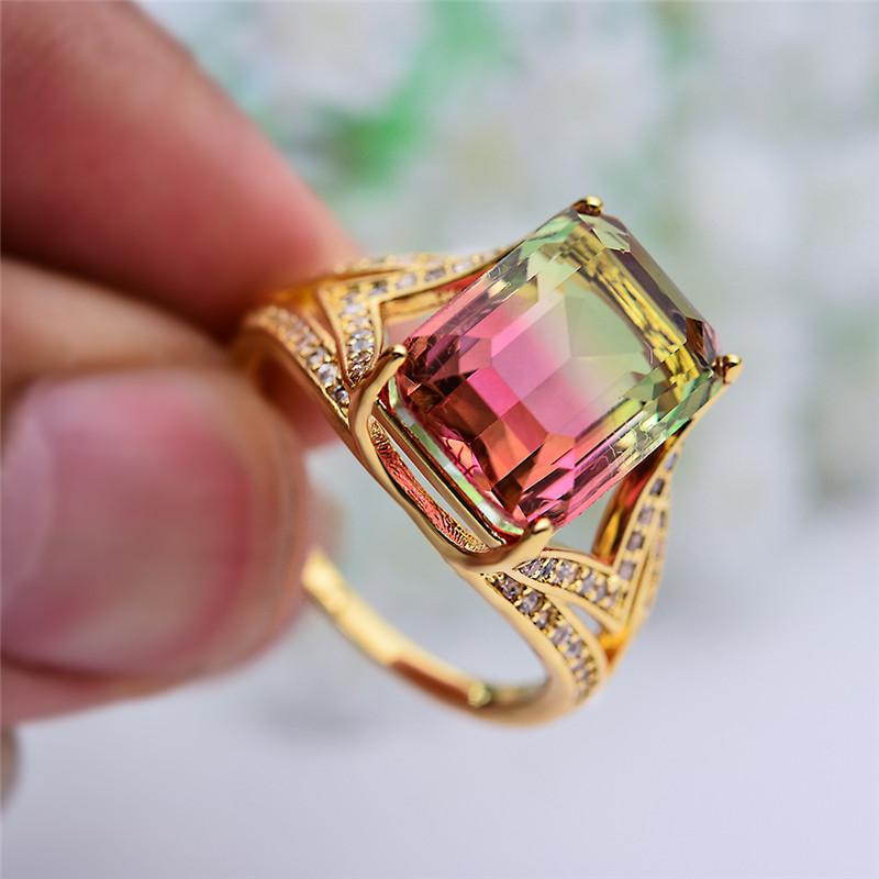 Charm Female Crystal Yellow Stone Ring Vintage Gold Color Rainbow Wedding Rings For Women Promise Love Engagement Ring
Charm Female Crystal Yellow Stone Ring Vintage Gold Color Rainbow Wedding Rings For Women Promise Love Engagement Ring