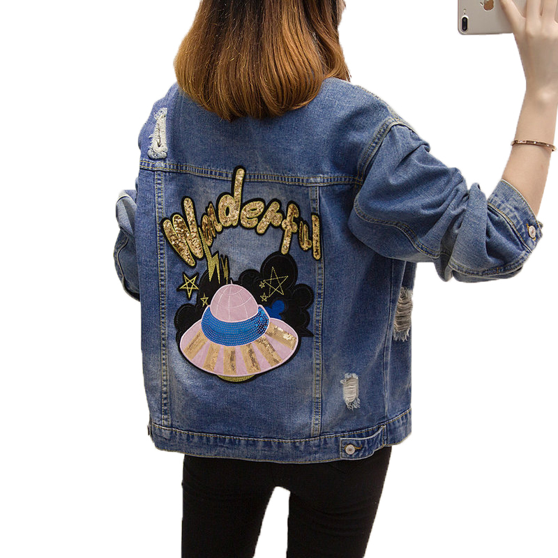 2021 Spring Autumn Women's Jeans Loose Female Jacket Long Sleeve Denim Outerwear Plus Size 5xl R51 Vlfj, Color 2
2021 Spring Autumn Women's Jeans Loose Female Jacket Long Sleeve Denim Outerwear Plus Size 5xl R51 Vlfj, Color 2
