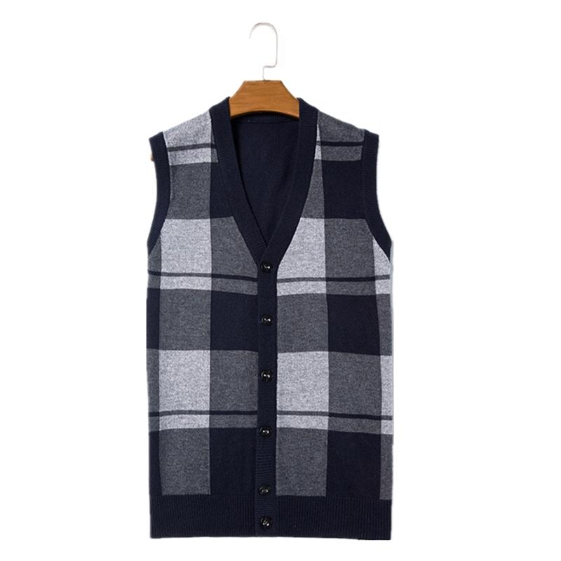 Sweater Cardigan Vest Men V-Neck Plaid Waistcoats Business Casual Slim Sleeveless Chalecos Para Hombre Autumn Knitted Mens Vests, Gray
Sweater Cardigan Vest Men V-Neck Plaid Waistcoats Business Casual Slim Sleeveless Chalecos Para Hombre Autumn Knitted Mens Vests, Gray