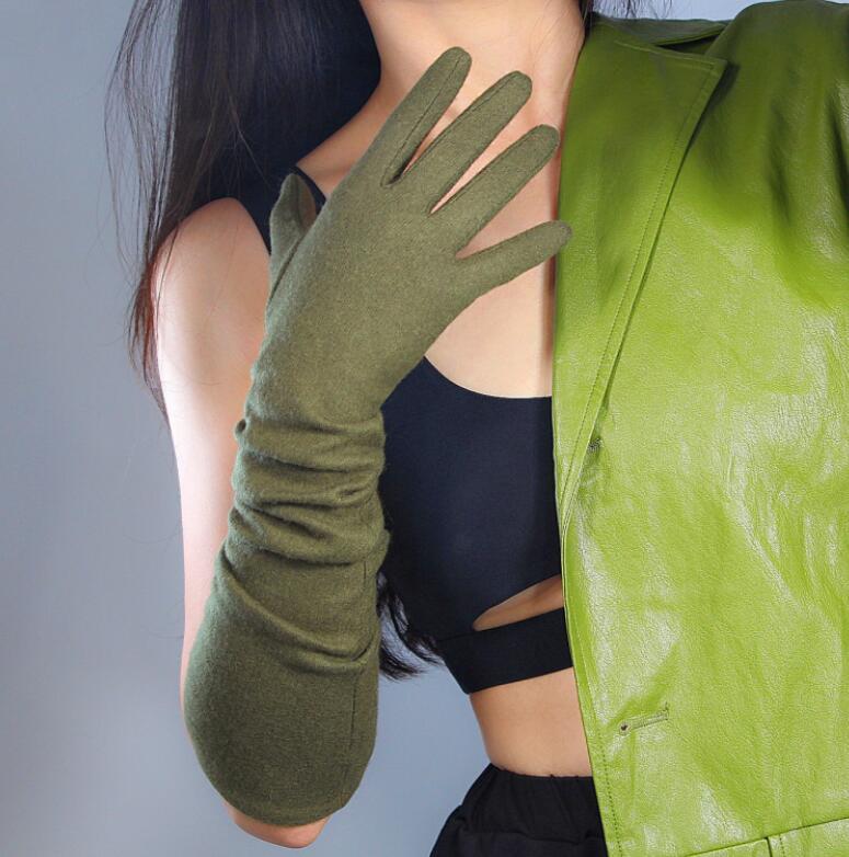 Women'a fashion sexy slim elastic cashmere glove lady's club performance vintage formal party long woolen glove 50cm R2085
Women'a fashion sexy slim elastic cashmere glove lady's club performance vintage formal party long woolen glove 50cm R2085