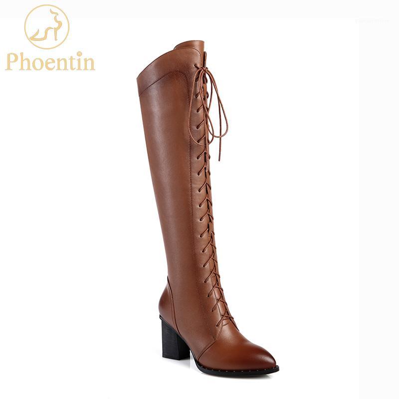 Phoentin front lace up knee high boots woman side zipper closure pointed toe high square heels shoes ladies cross tie 2020 FT8131, Black
Phoentin front lace up knee high boots woman side zipper closure pointed toe high square heels shoes ladies cross tie 2020 FT8131, Black