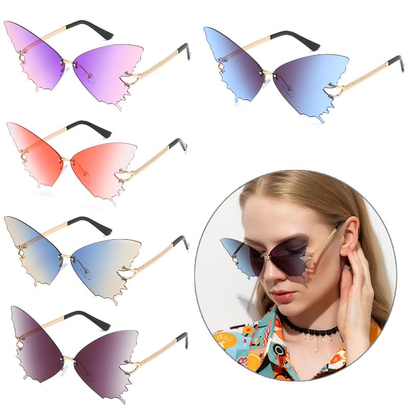 Fashion Metal Rimless Sunglasses Vintage Punk Butterfly Sunglasses for Women UV Protection Sun Glasses Trendy Street Eyewear
Fashion Metal Rimless Sunglasses Vintage Punk Butterfly Sunglasses for Women UV Protection Sun Glasses Trendy Street Eyewear