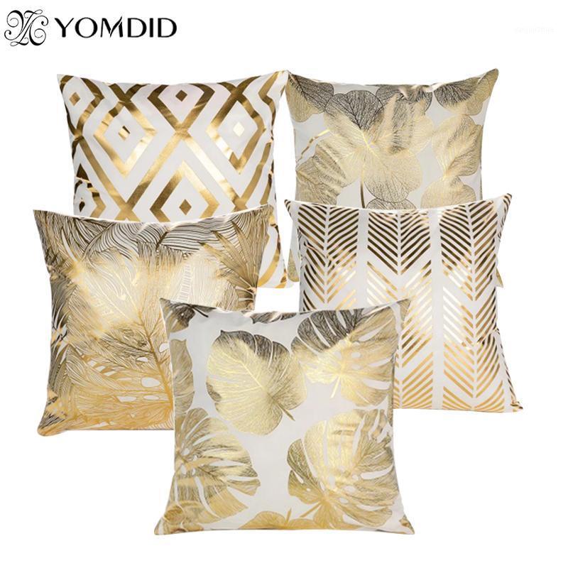 YOMDID Geometric pillows case hot stamping cushion covers gold leaves pattern pillowcase sofa throw home decor funda cojin1, 06
YOMDID Geometric pillows case hot stamping cushion covers gold leaves pattern pillowcase sofa throw home decor funda cojin1, 06