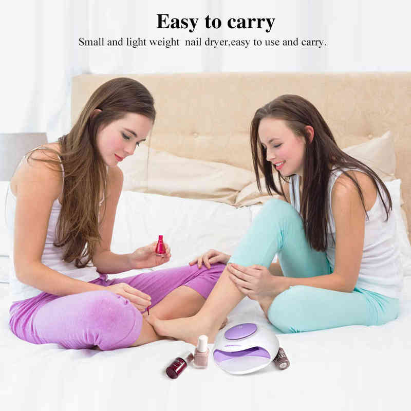 Portable Nail Dryer With Fan & LED Light Mini Size Ideal For Regular Polishes TB-0889 220207