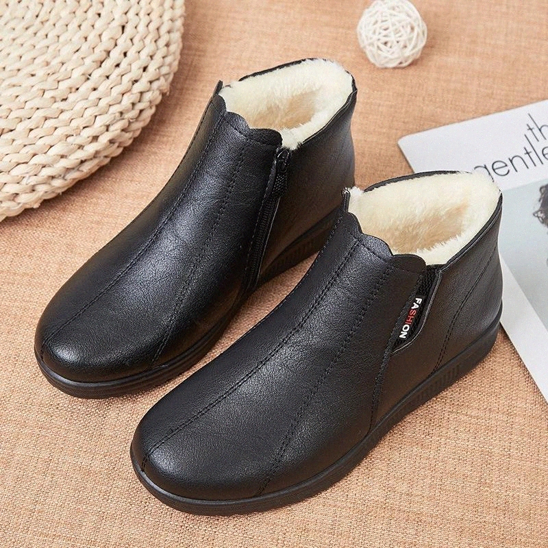 Winter Warm Shoes For Woman Black Short Boot With Fur Womens Leather Ankle Boots Women Snow Boots Waterproof Ladies Zip Up #hJ50, Beige
Winter Warm Shoes For Woman Black Short Boot With Fur Womens Leather Ankle Boots Women Snow Boots Waterproof Ladies Zip Up #hJ50, Beige