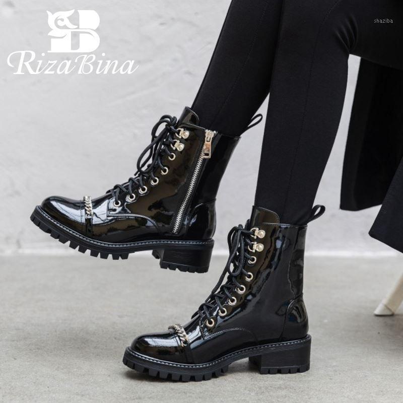 RIZABINA Women Winter Platform Ankle Boots Chain Flats Zipper Cross Strap Round Toe Sexy Punk Motorcycle Boots Size 34-401, Black
RIZABINA Women Winter Platform Ankle Boots Chain Flats Zipper Cross Strap Round Toe Sexy Punk Motorcycle Boots Size 34-401, Black