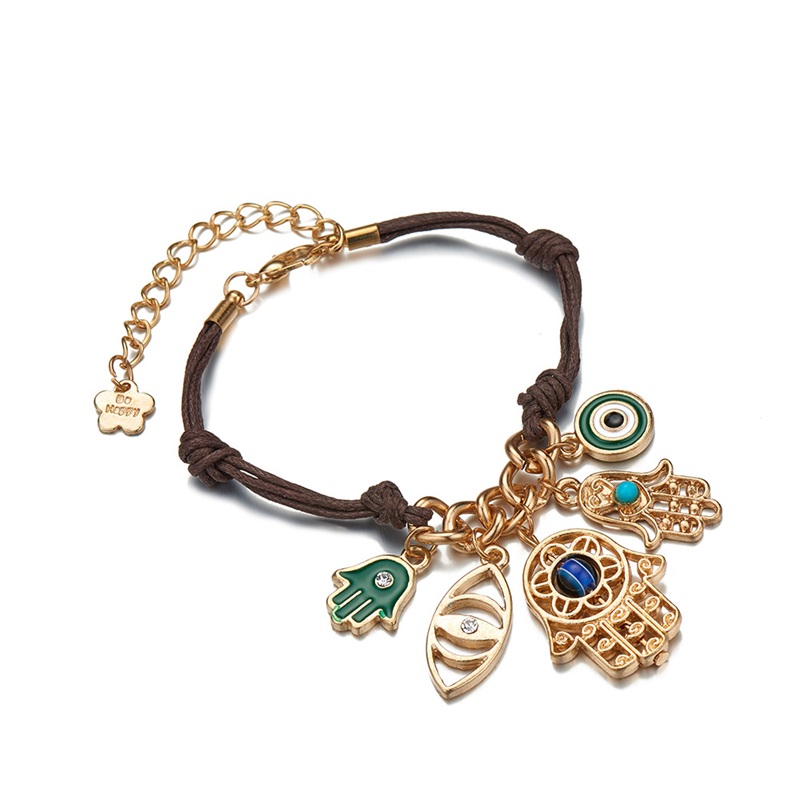 Hot Sell Blue Eye Leather Bracelet Lucky Evil With Hamsa Hand of Fatima Charm Wax Rope Bracelets For Girls Women Wholesale Jewely 78 K2
Hot Sell Blue Eye Leather Bracelet Lucky Evil With Hamsa Hand of Fatima Charm Wax Rope Bracelets For Girls Women Wholesale Jewely 78 K2