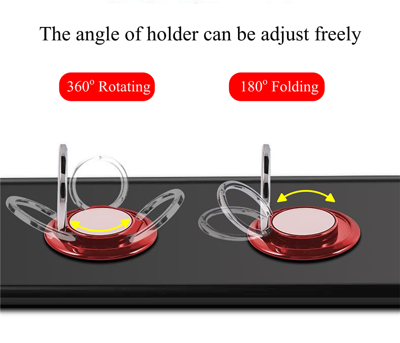Universal Phone Ring Holder Stand Finger Kickstand 360° Rotation Metal Ring Hand Grip for Magnetic Car Mount For iPh 6/7/8/XS
