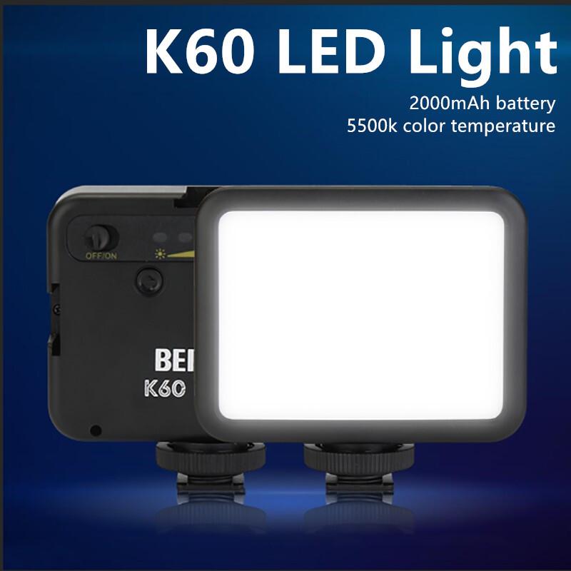 BEIYANG K60 5500K Mini Led Fill Light Portable Camera Lamp Live Video Shooting Ring Light Blogger Photography conference Lamp
BEIYANG K60 5500K Mini Led Fill Light Portable Camera Lamp Live Video Shooting Ring Light Blogger Photography conference Lamp