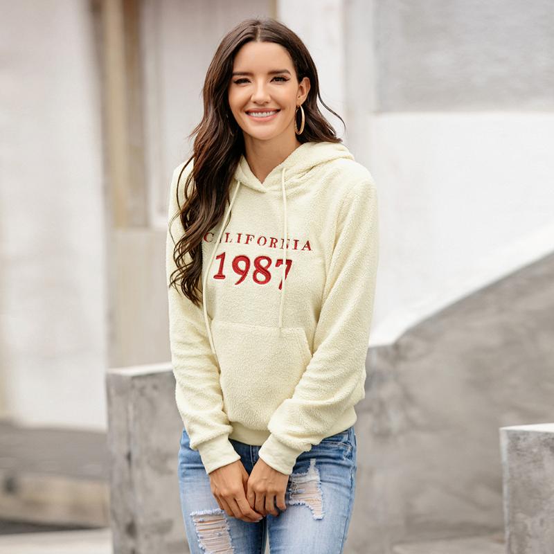 Wide Letter Embroidery Faux Fur Fluffly Women Hoodies 2021 Autumn Winter Hooded Sweatshirt Drop Shoulder Long Sleeve Pullovers, Beige
Wide Letter Embroidery Faux Fur Fluffly Women Hoodies 2021 Autumn Winter Hooded Sweatshirt Drop Shoulder Long Sleeve Pullovers, Beige