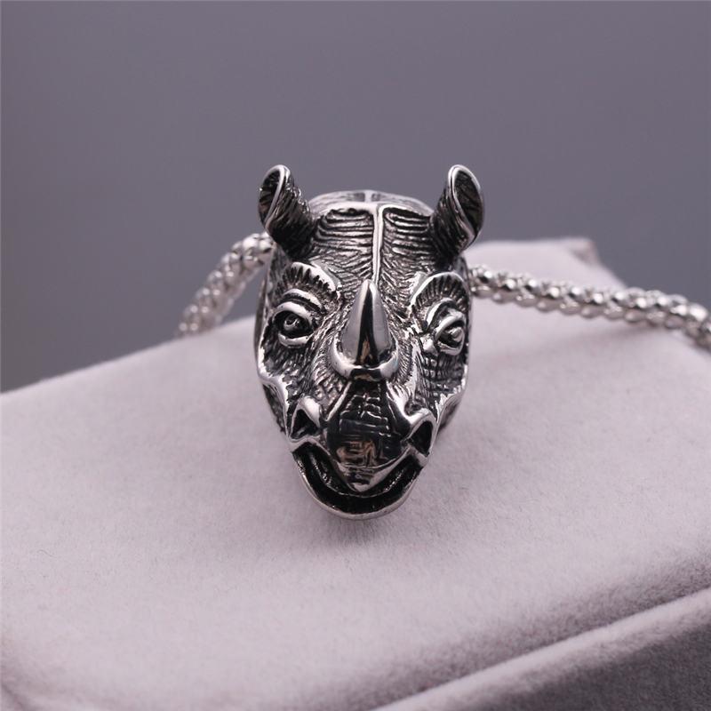 Rhinoceros/Sheeps Head Punk Biker Pendant Necklace Pendant Necklace Antique Silver Color Goat Head Charm Party Jewelry
Rhinoceros/Sheeps Head Punk Biker Pendant Necklace Pendant Necklace Antique Silver Color Goat Head Charm Party Jewelry