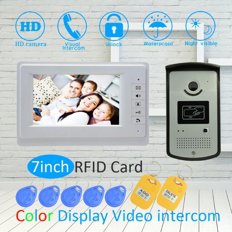 7 inch LCD color screen Home Smart wired doorbell ring RFID Video door phone intercom system night visible camera1
7 inch LCD color screen Home Smart wired doorbell ring RFID Video door phone intercom system night visible camera1