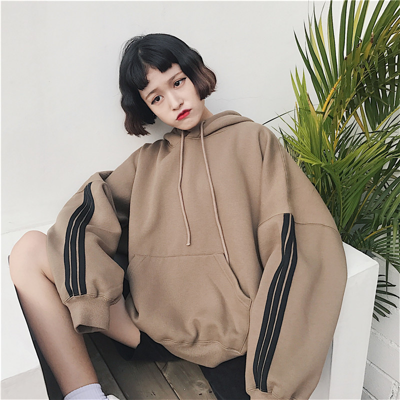 New Women Hoodies Sweatshirts 2019 Winter Pullover Thick Loose Female Student Tracksuits Harajuku Splice Retro BF Style Hip Tops, Brown
New Women Hoodies Sweatshirts 2019 Winter Pullover Thick Loose Female Student Tracksuits Harajuku Splice Retro BF Style Hip Tops, Brown