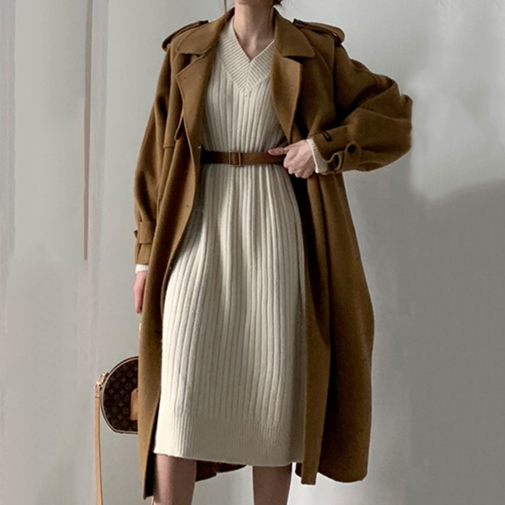 2021 New Autumn Winter Knit Beige Coffee Loose Long Sweater Kroean Style V-neck Simple Dress Belt V6YF
2021 New Autumn Winter Knit Beige Coffee Loose Long Sweater Kroean Style V-neck Simple Dress Belt V6YF
