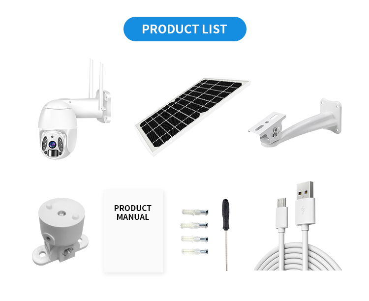 Outdoor Tuya Smart Home Security System Solar Powered Surveillance Camera Wireless 3MP Dome Cam Solar Ptz Cctv Ip Wifi 4g Cameras 3 million pixels