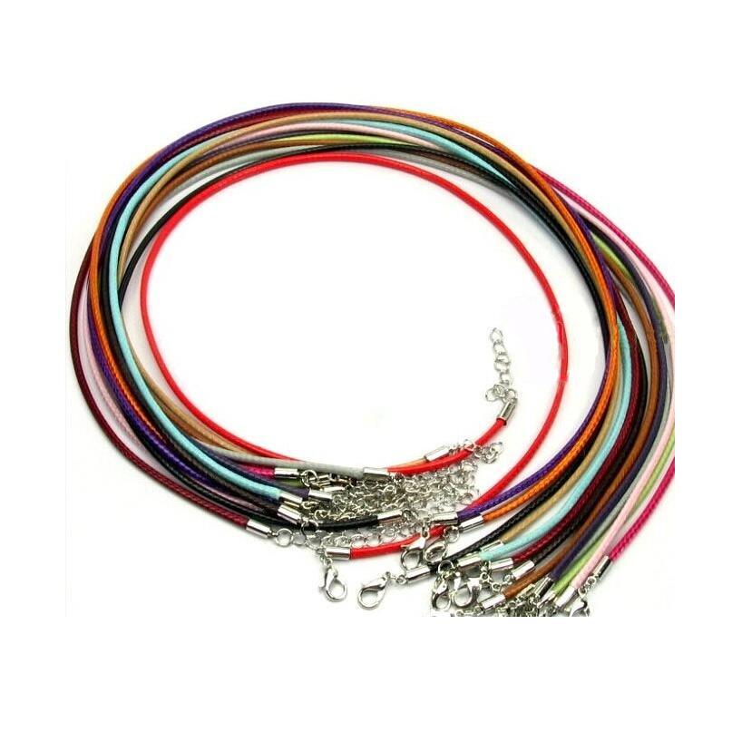 20pcs/lot Dia 1.5mm 2mm Lobster Clasps Leather Rope Necklace Fashion Waxed Cord Thread Necklaces For Diy Jewelry Making jllsNP
20pcs/lot Dia 1.5mm 2mm Lobster Clasps Leather Rope Necklace Fashion Waxed Cord Thread Necklaces For Diy Jewelry Making jllsNP