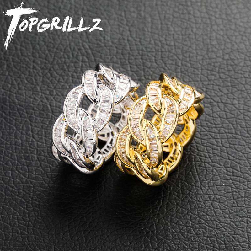 TOPGRILLZ New Cuban Link Chain Ring Men's Bling Bling Iced Out Cubic Zircon Hip Hop Punk Rings Exaggerated Street Artist Ring
TOPGRILLZ New Cuban Link Chain Ring Men's Bling Bling Iced Out Cubic Zircon Hip Hop Punk Rings Exaggerated Street Artist Ring