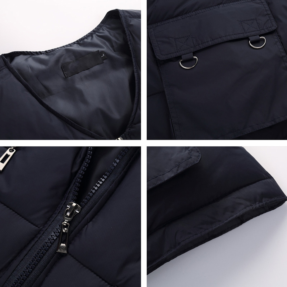 Winter Men Cotton Warm Waistcoat Male Sleeveless Jacket With Many Pockets Vest Casual Baggy Zipper For Man Plus Size Cyl48 201126