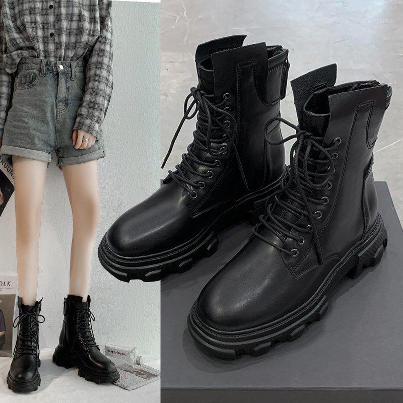 Thick Heels Rubber Platform Boots for Women Boots Black Lace-up Ankle for Women 2020 Autumn Fashion Short New1
Thick Heels Rubber Platform Boots for Women Boots Black Lace-up Ankle for Women 2020 Autumn Fashion Short New1