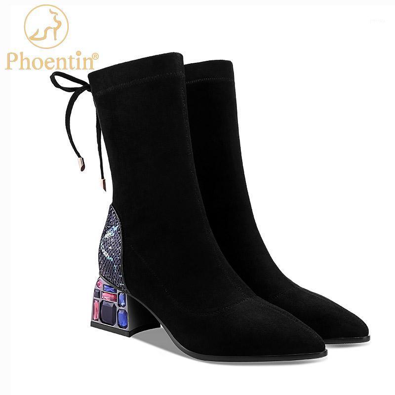 Phoentin Stretchable Women's Shoes Vintage Crystal Boot Heels Square Women Mid Calf Slim Boots For Girls Pointed Toe 2020 FT12821, Black
Phoentin Stretchable Women's Shoes Vintage Crystal Boot Heels Square Women Mid Calf Slim Boots For Girls Pointed Toe 2020 FT12821, Black