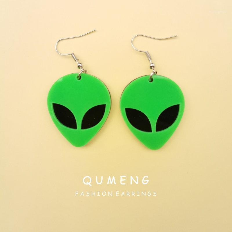 QUMENG 2020 Earrings For Women acrylic Earrings Fashion Charm Exaggerated Hip Hop Girls Gift Cute Alien punk green accessories1
QUMENG 2020 Earrings For Women acrylic Earrings Fashion Charm Exaggerated Hip Hop Girls Gift Cute Alien punk green accessories1
