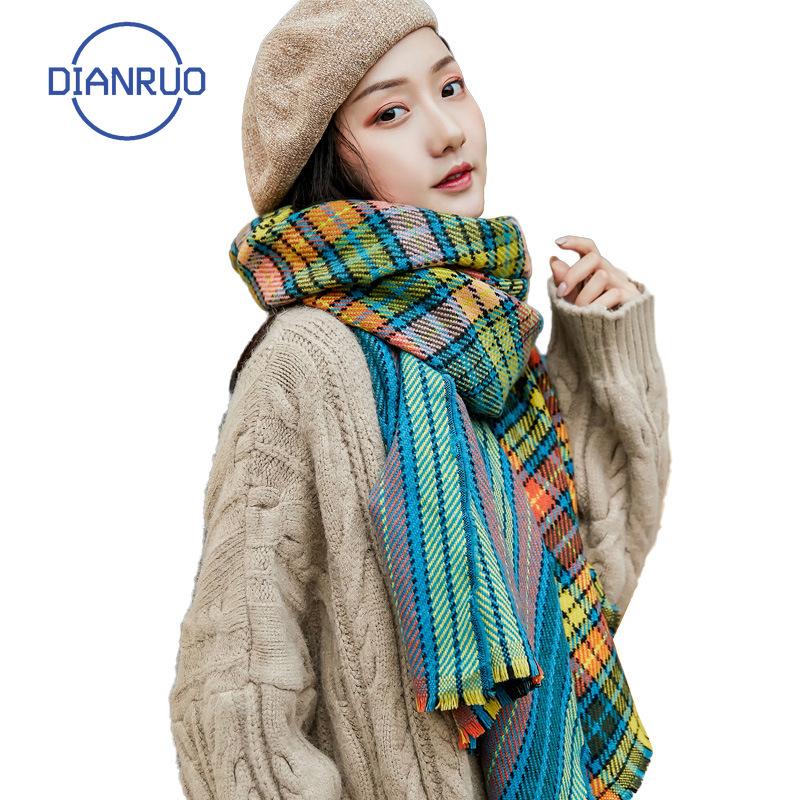 DIANRUO Autumn Winter Imitation Cashmere Hijab Scarf Long British Plaid Scarf for Women Fashion Casual Warm Shawl Q463
DIANRUO Autumn Winter Imitation Cashmere Hijab Scarf Long British Plaid Scarf for Women Fashion Casual Warm Shawl Q463