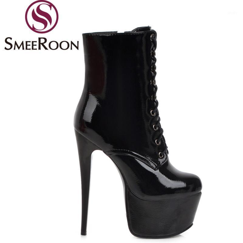 SmeeRoon Sexy party boots women 15.5cm ultra high heels ankle boots solid color stilettos platform ladies ankle shoe1, Black
SmeeRoon Sexy party boots women 15.5cm ultra high heels ankle boots solid color stilettos platform ladies ankle shoe1, Black