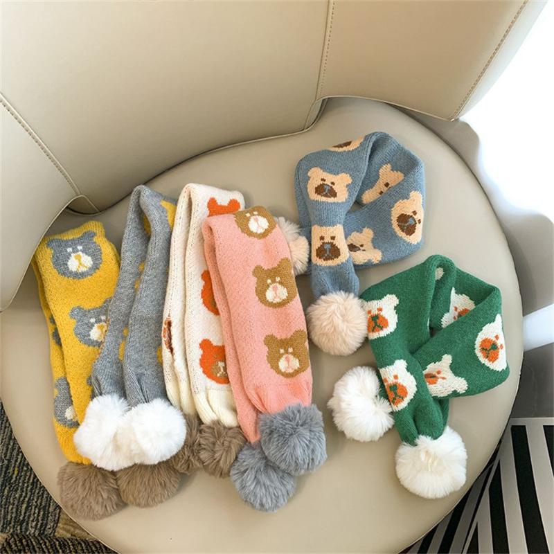 Scarves Cute Bear Dot Hair Ball Scarf Cross Children Bib Toddler Born Soft Thicken Bibs Kids Knitted Warm Winter, Blue;gray
Scarves Cute Bear Dot Hair Ball Scarf Cross Children Bib Toddler Born Soft Thicken Bibs Kids Knitted Warm Winter, Blue;gray
