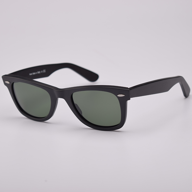 CLASSIC Eyeglass Top Quality Sunglasses Men Women Acetate Frame with Glass Lenses Luxury Sun Glasses Male Female with Leather Box Gafas De Sol Mujer