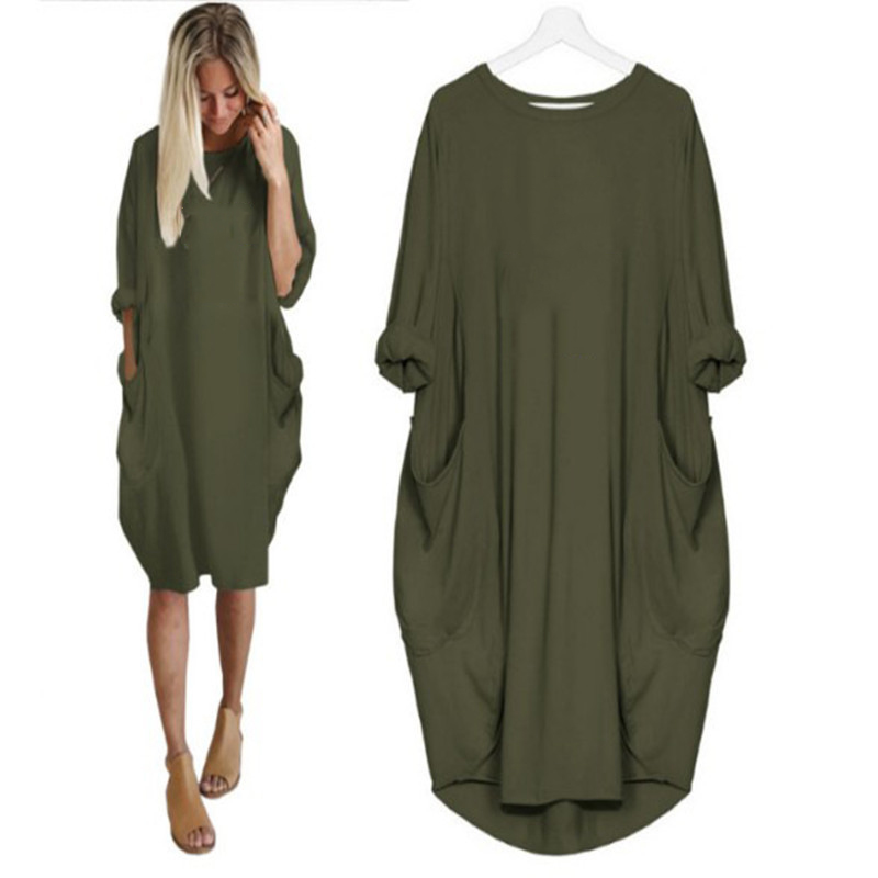 Women' Dress Autumn and Winter Clothes New Arrival Long-sleeved Womens Printed Fashion Dress Loose Long Womens Clothing, Army green
Women' Dress Autumn and Winter Clothes New Arrival Long-sleeved Womens Printed Fashion Dress Loose Long Womens Clothing, Army green