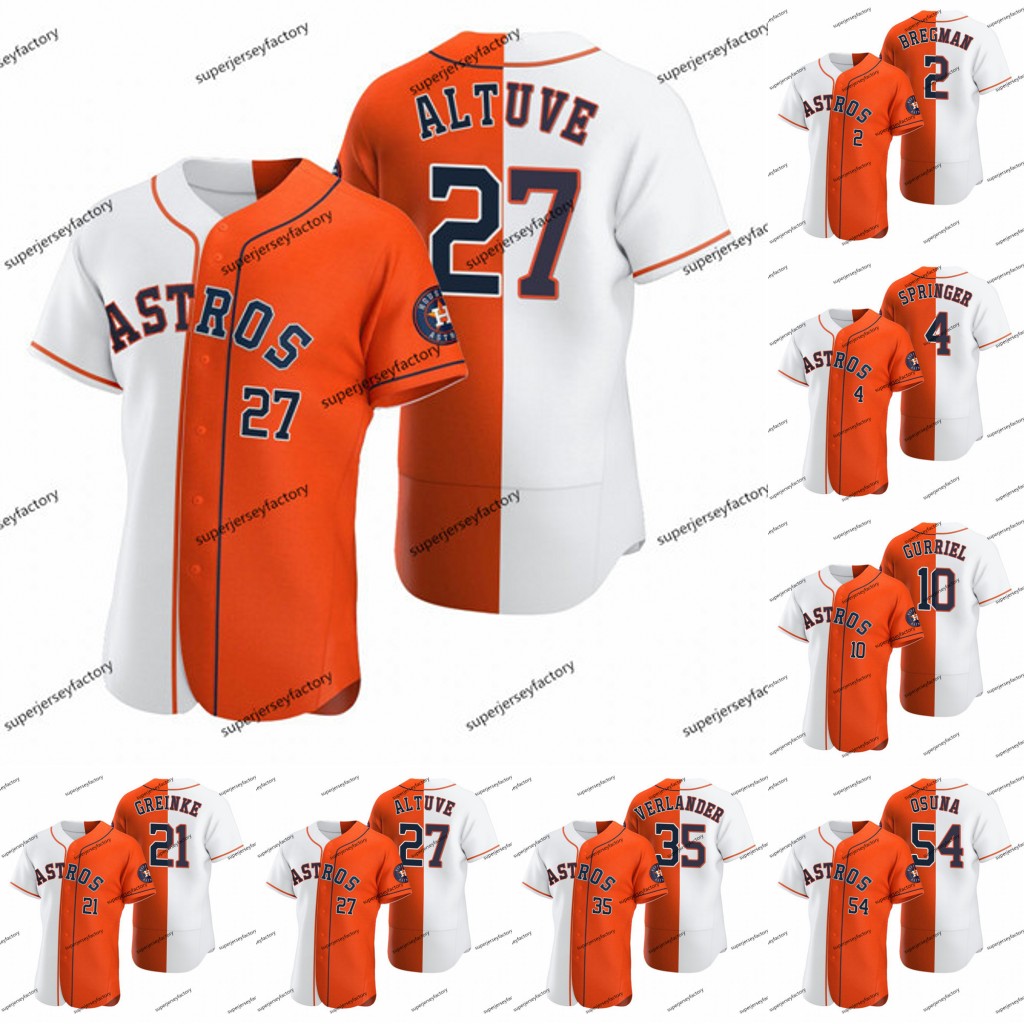 27 Jose Altuve 2020 Color Split Jersey Alex Bregman Yordan Alvarez Carlos Correa Justin Verlander George Springer Brantley Zack Greinke, Blue;black
27 Jose Altuve 2020 Color Split Jersey Alex Bregman Yordan Alvarez Carlos Correa Justin Verlander George Springer Brantley Zack Greinke, Blue;black