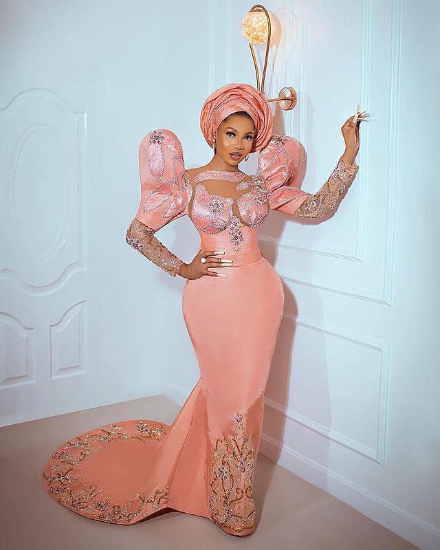 2022 Plus Size Arabic Aso Ebi Stylish Luxurious Mermaid Prom Dresses Lace Beaded Crystals Evening Formal Party Second Reception Birthday Engagement Go