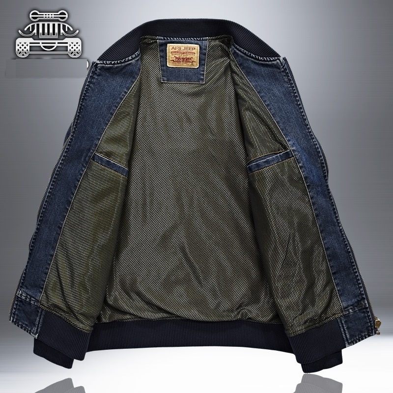 XingDeng fashion denim jacket men jeans jacket over coat masculino embroidered standneck clothes T200502