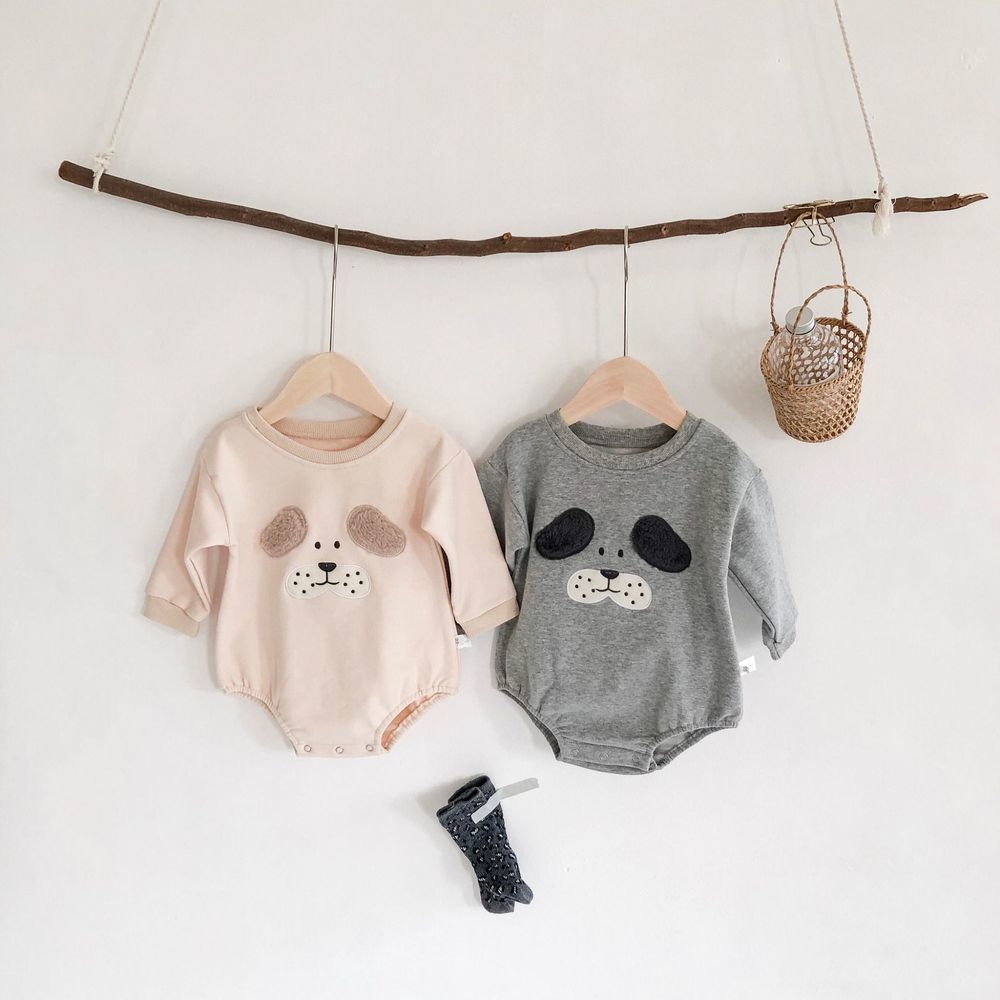 Healthy Comfortable Autumn Winter Cute Dog Top + Tights Men And Women Baby Suit, Gray 
Healthy Comfortable Autumn Winter Cute Dog Top + Tights Men And Women Baby Suit, Gray