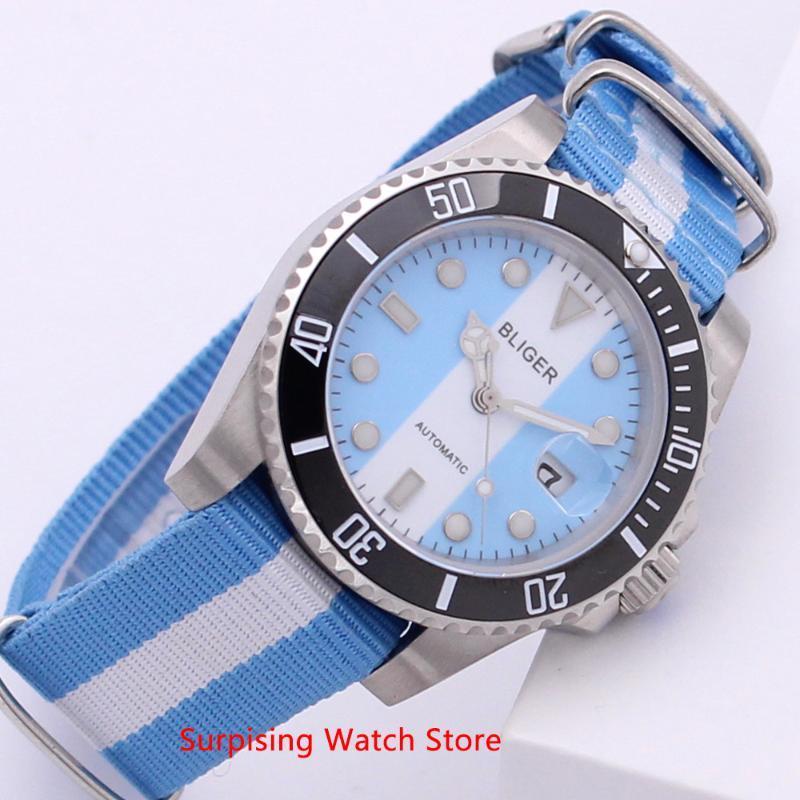 Bliger 40mm Automatic Mechanical Mens Watch Luxury Sapphire Glass Clock Luminous Waterproof Nylon Strap Calendar Wristwatch Men1, No1
Bliger 40mm Automatic Mechanical Mens Watch Luxury Sapphire Glass Clock Luminous Waterproof Nylon Strap Calendar Wristwatch Men1, No1