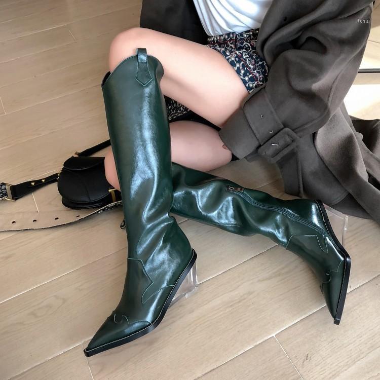Western Style Retro Cowhide Knee-High Women Boots Pointed Transparent Wedge High Heels Shoes Genuine Leather Rider Boots 6.5cm1, Black
Western Style Retro Cowhide Knee-High Women Boots Pointed Transparent Wedge High Heels Shoes Genuine Leather Rider Boots 6.5cm1, Black