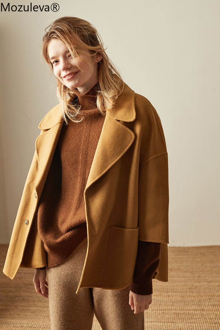 Mozuleva Autumn Winter Cashmere Sweater Women Pullover Loose Sweater Coffee Low Waist female Sweaterrs and Pullovers 201203