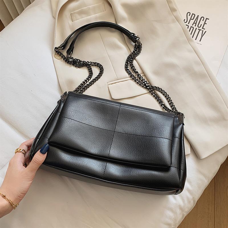 High Capacity PU Leather Women Shoulder Fashion Crossbody Bags Chain Vintage Handbags Elegant Ladies Casual Totes Female Purses, Black
High Capacity PU Leather Women Shoulder Fashion Crossbody Bags Chain Vintage Handbags Elegant Ladies Casual Totes Female Purses, Black