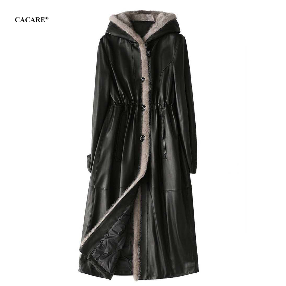 Sheepskin Jacket Real Genuine Leather Women Long Coat Winter Down Jacket Hooded with Mink Fur Cap Hat F0113 Black -3XL
Sheepskin Jacket Real Genuine Leather Women Long Coat Winter Down Jacket Hooded with Mink Fur Cap Hat F0113 Black -3XL