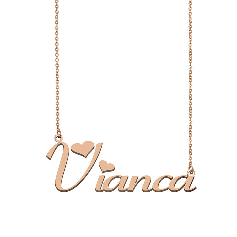 Vianca Name Necklace Custom Nameplate Pendant for Women Girls Birthday Gift Kids Best Friends Jewelry 18k Gold Plated Stainless Steel, Silver
Vianca Name Necklace Custom Nameplate Pendant for Women Girls Birthday Gift Kids Best Friends Jewelry 18k Gold Plated Stainless Steel, Silver