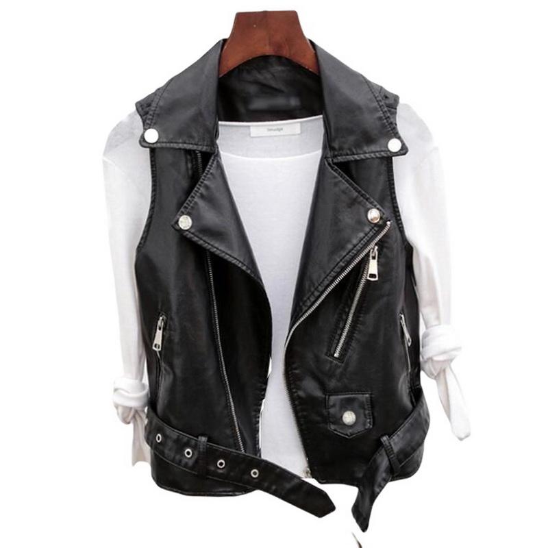 PU Leather Jackets Women Slim Fit Casual Motorcycle Leather Coat Female New Fashion Sleeveless Jacket For Women, Black
PU Leather Jackets Women Slim Fit Casual Motorcycle Leather Coat Female New Fashion Sleeveless Jacket For Women, Black