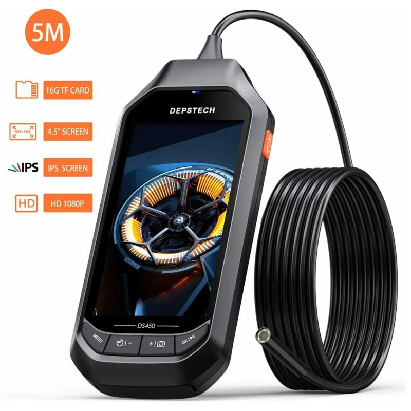 DEPSTECH DS450 4.5in IPS Screen Digital Endoscope 2.0MP 5.0MP Industrial Borescope Inspection Semi-Rigid Snake Camera 6 LEDs
DEPSTECH DS450 4.5in IPS Screen Digital Endoscope 2.0MP 5.0MP Industrial Borescope Inspection Semi-Rigid Snake Camera 6 LEDs