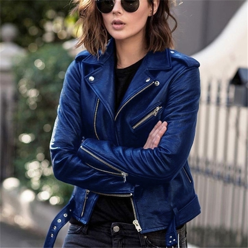 Female Coat Jacket Outwear Faux Leather Jacket Short Coats For Women Plus Size Slim Autumn Short Jacket Women's Clothing 201020