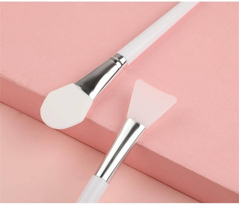 White Silicone Mask Brush Soft Skin Care Mud Mixing Face Brushes Facial Foundation