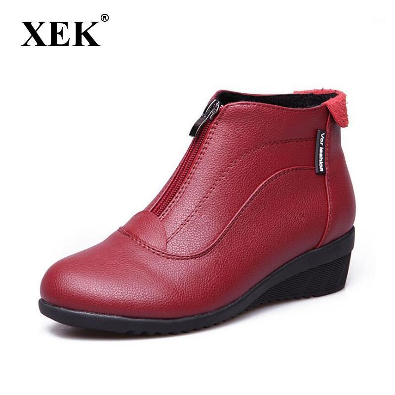 XEK Ankle Boots Women Autumn Winter Leather Boots Fashion Flats Casual Ankle For Women Round Toe Zip wyq2721, Black
XEK Ankle Boots Women Autumn Winter Leather Boots Fashion Flats Casual Ankle For Women Round Toe Zip wyq2721, Black