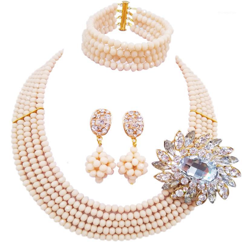 Majalia Classic Fashion Nigeria Wedding Africa Beads Jewelry Set Beige Necklace Bracelet Bridal Jewelry Sets MH-051, As pic
Majalia Classic Fashion Nigeria Wedding Africa Beads Jewelry Set Beige Necklace Bracelet Bridal Jewelry Sets MH-051, As pic
