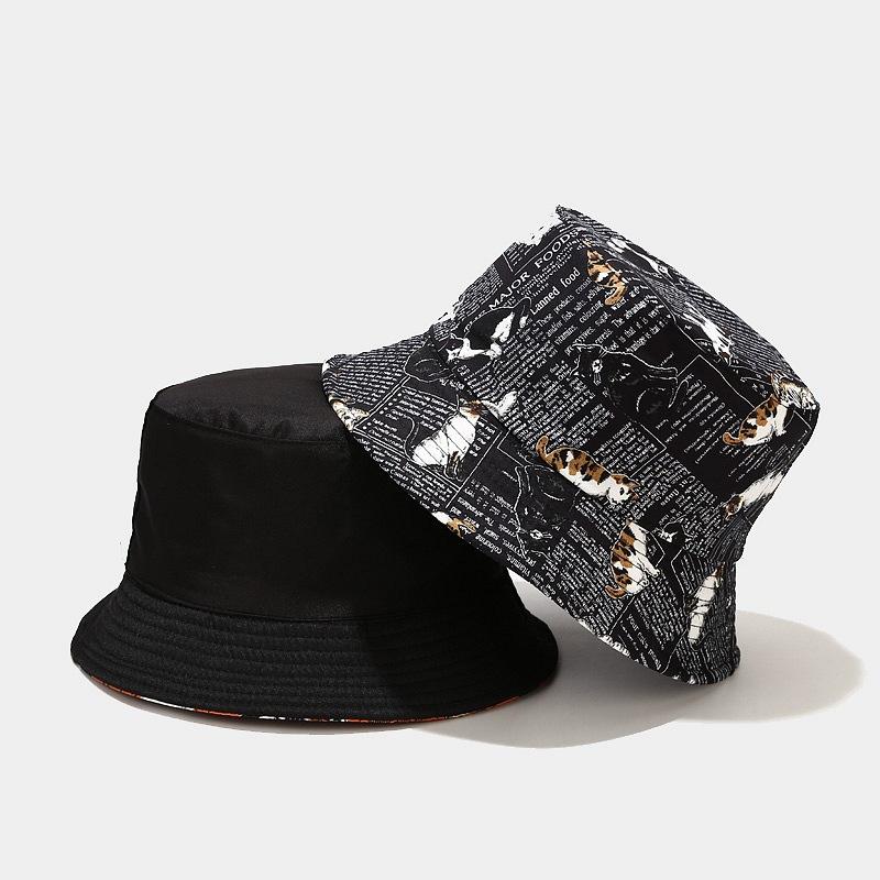 New fashion Cartoon Cat Pattern printing double sided Fisherman Hat outdoor sunshade hat Spring Winter Basin For Man Woman, Black
New fashion Cartoon Cat Pattern printing double sided Fisherman Hat outdoor sunshade hat Spring Winter Basin For Man Woman, Black