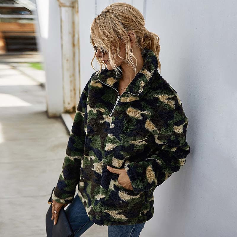 Autumn Winter Fleece Sweatshirt Women Long Sleeve Warm Thick Sweatshirt Female Lattice Camouflage Fluffy Sweatshirts For Women, Red
Autumn Winter Fleece Sweatshirt Women Long Sleeve Warm Thick Sweatshirt Female Lattice Camouflage Fluffy Sweatshirts For Women, Red